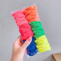 Korean Candy Color Towel Hair Ring Combination Set Simple And Versatile Rubber Band Hair Headdress Wholesale Nihaojewelry sku image 9