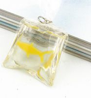 New Jewelry Imitation Natural Stone Transparent Water Bag Pendant Accessories Retro Resin Fish Pendant Wholesale Nihaojewelry sku image 2