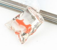 New Jewelry Imitation Natural Stone Transparent Water Bag Pendant Accessories Retro Resin Fish Pendant Wholesale Nihaojewelry sku image 1