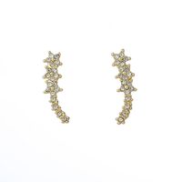 New Earrings S925 Silver Needle Diamond-studded Star Earrings Five-pointed Star Earrings Wholesale Nihaojewelry sku image 1