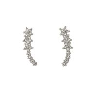 New Earrings S925 Silver Needle Diamond-studded Star Earrings Five-pointed Star Earrings Wholesale Nihaojewelry sku image 2