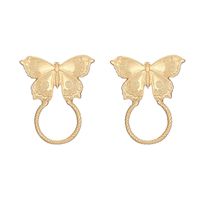 New 925 Silver Needle Earrings Small Fragrance Alloy Geometric Earrings Sweet Butterfly Earrings Batch Wholesale Nihaojewelry sku image 1
