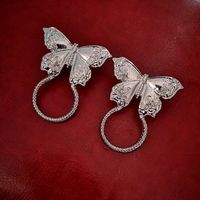 New 925 Silver Needle Earrings Small Fragrance Alloy Geometric Earrings Sweet Butterfly Earrings Batch Wholesale Nihaojewelry sku image 4