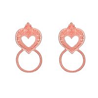 New Style 925 Silver Needle Earrings Geometric Alloy Crown Earrings Small Fragrant Love Earrings Wholesale Nihaojewelry sku image 2