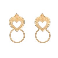 New Style 925 Silver Needle Earrings Geometric Alloy Crown Earrings Small Fragrant Love Earrings Wholesale Nihaojewelry sku image 1