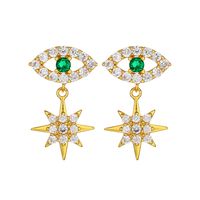 Fashion Exquisite Trend Demon Eye Earrings Snowflake Diamond Stud Earrings Star Short Earrings Nihaojewelry sku image 1