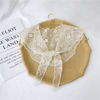 New Lace Embroidered Triangle Scarf Spring And Summer Korean Fashion Scarf Headband Wholesale Nihaojewelry sku image 2