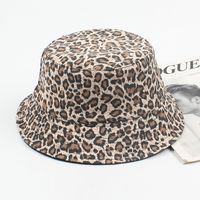 Fashion Hat Women Double-sided Wearing Fashionable Hipster Leopard-print Basin Hat Trend Retro Student Wild Couple Fisherman Hat Nihaojewelry main image 2