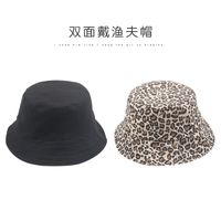 Fashion Hat Women Double-sided Wearing Fashionable Hipster Leopard-print Basin Hat Trend Retro Student Wild Couple Fisherman Hat Nihaojewelry main image 3