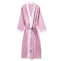 Summer Long Silk Dressing Gown Home Long-sleeved Wholesale Nihaojewelry main image 3