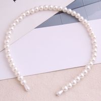 Korean Fashion All-match Headband Simple Pearl Ladies Simple Headband Hair Accessories Alloy Headband Nihaojewelry main image 1