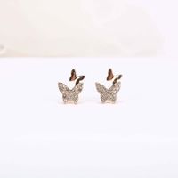 Qingdao Schmuck Großhandel Neue Beliebte Schmetterlings Ohrringe Earings Einfaches Temperament S925 Silberne Nadel Ohrringe main image 1