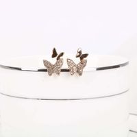 Qingdao Schmuck Großhandel Neue Beliebte Schmetterlings Ohrringe Earings Einfaches Temperament S925 Silberne Nadel Ohrringe main image 5