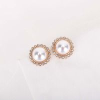 Mode Coréenne Nouveaux Diamants De Perles S925 Boucles D&#39;oreilles En Alliage D&#39;aiguille D&#39;argent Nihaojewelry main image 2