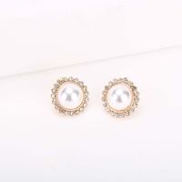 Korean Fashion New Pearl Diamonds S925 Silver Needle Alloy Earrings  Nihaojewelry main image 3