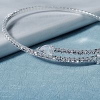 Korean Simple Open Elastic Bracelet High-end Zircon Diamond Bracelet Wholesale Nihaojewelry main image 4