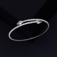 Korean Simple Open Elastic Bracelet High-end Zircon Diamond Bracelet Wholesale Nihaojewelry main image 5