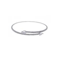 Korean Simple Open Elastic Bracelet High-end Zircon Diamond Bracelet Wholesale Nihaojewelry main image 6