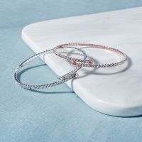 Mode Nouveau Bracelet En Strass Tous Les Jours Simple Anneau Mince Bracelet Ouvert Pour Femmes Nihaojewelry main image 1