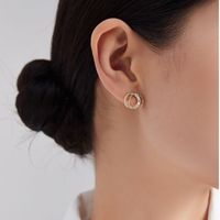 New Trendy Korean Fashion Women's  Simple Small  Earrings Nihaojewelry Wholesale main image 5