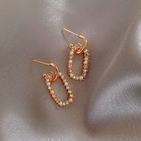 Fashion 925 Silver Needle Ring Pearl  Korean Wild Geometric Earrings Nihaojewelry Wholesale main image 3