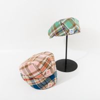 Fashion Color Plaid Vintage Anti-beret Women Breathable Niche Duck Tongue Retro Forward Hat main image 4
