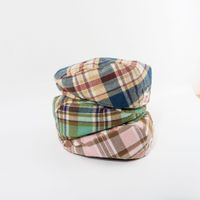 Fashion Color Plaid Vintage Anti-beret Women Breathable Niche Duck Tongue Retro Forward Hat main image 5