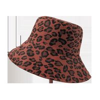 Fashion Leopard Fisherman Hat Women Korean Wild Cover Face Sunscreen Literary Niche Hat Nihaojewelry main image 6