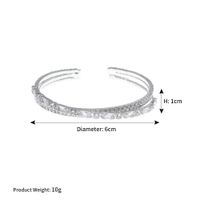 New Simple  Cross Open Bracelet Light Luxury Zircon Bracelet Wholesale Nihaojewelry sku image 1