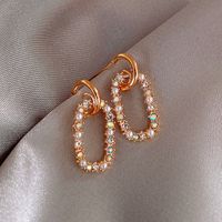 Fashion 925 Silver Needle Ring Pearl  Korean Wild Geometric Earrings Nihaojewelry Wholesale sku image 1