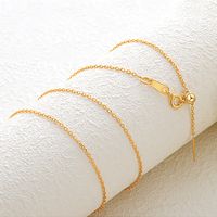 Stainless Steel 14K Gold Plated Simple Style U Shape Necklace main image 4