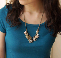 Korean Retro Neck Accessories Blossoming Petal Shape Necklace Wholesale Nihaojewelry main image 2