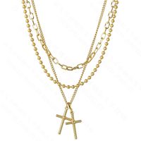 Fashion Cross Multi-layer Necklace Hip Hop Stainless Steel Necklace For Women Retro Pendant Net Red Long Section Fashion Necklaces main image 6