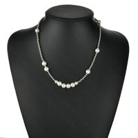 Japanische Und Koreanische Trend Neue Produkte Ins Nischen Design Sinn Titan Stahl Perlen Spleißen Metall Perlenkette In Einem Stück main image 4