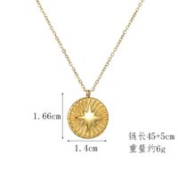 Fashion Trend Round Necklace Fashion Sweater Chain Niche Stainless Steel Clavicle Chain For Women Nihaojewelry main image 3