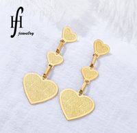 Simple Heart-shaped Multi-layer Glossy Love Earrings Stainless Steel Exaggerated Jewelry Wholesale Nihaojewelry main image 2