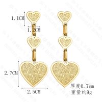 Simple Heart-shaped Multi-layer Glossy Love Earrings Stainless Steel Exaggerated Jewelry Wholesale Nihaojewelry main image 6