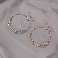 Bracelet En Cristal Classique Coréen Simple Bracelet En Zircon Rond Bijoux En Gros Nihaojewelry main image 4