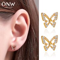 New Hollow Butterfly Earrings Diamond  Earrings Trend Earrings Wholesale Nihaojewelry main image 1