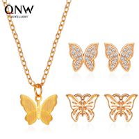 Fashion Hot Sale Decorations Butterfly Necklace Simple Butterfly Earring Trend Wild Jewelry Nihaojewelry main image 1