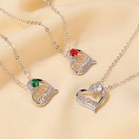 الأزياء الساخن بيع الحب إلكتروني قلادة بسيطة على شكل قلب قلادة قلادة هدية ل عيد الأم Nihaojewelry main image 4