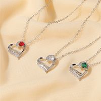 الأزياء الساخن بيع الحب إلكتروني قلادة بسيطة على شكل قلب قلادة قلادة هدية ل عيد الأم Nihaojewelry main image 5