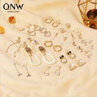S925 Silver Needle Simple Geometric Opal Earrings Sweet Tassel Hypoallergenic Earrings Wholesale Nihaojewelry main image 2