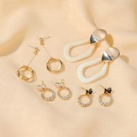 S925 Silver Needle Simple Geometric Opal Earrings Sweet Tassel Hypoallergenic Earrings Wholesale Nihaojewelry main image 4