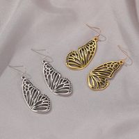 Retro Hollow Half Butterfly Wing Earrings Exaggerated Long Earrings Wholesale Nihaojewelry main image 3
