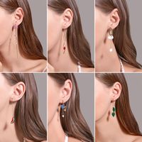 S925 Silver Needle Korean Forest Tassel Earrings Geometric Earrings Long Earrings Wholesale Nihaojewelry main image 4
