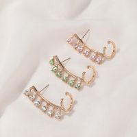 New Korean Clip Earrings Water Drop Tassel Earrings Crystal Zircon Ear Clip Earrings Integrated Earrings Wholesale Nihaojewelry main image 5