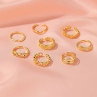 Hot Sale Sexy Carved 8-piece Foot Ring Simple Opening Adjustable Foot Ring Set Wholesale Nihaojewelry main image 1