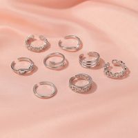 Hot Sale Sexy Carved 8-piece Foot Ring Simple Opening Adjustable Foot Ring Set Wholesale Nihaojewelry main image 5