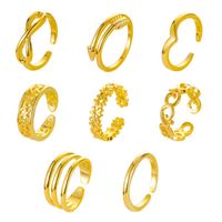 Hot Sale Sexy Carved 8-piece Foot Ring Simple Opening Adjustable Foot Ring Set Wholesale Nihaojewelry main image 6